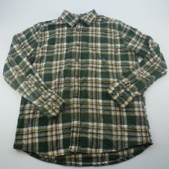 Eddie Bauer Shirt Mens Medium Plaid Flannel Button Front Pocket Casual Fall - Picture 1 of 13